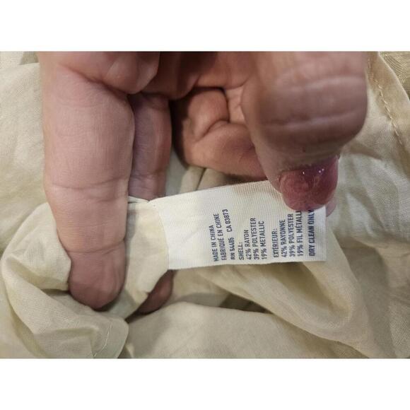 American Eagle Strapless A-Line Dress in Cream with Texture - Picture 8 of 10